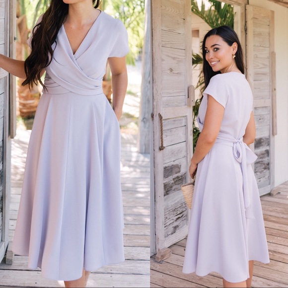 Gal Meets Glam Seraphina Crossover Wrap Dress - Picture 2 of 4